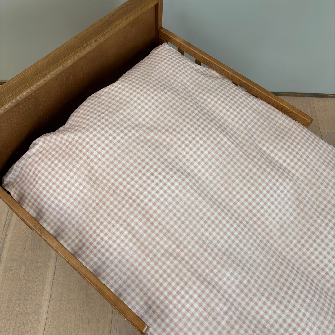 Junior sengesæt - 100x140, 40x45 cm - Blush Check