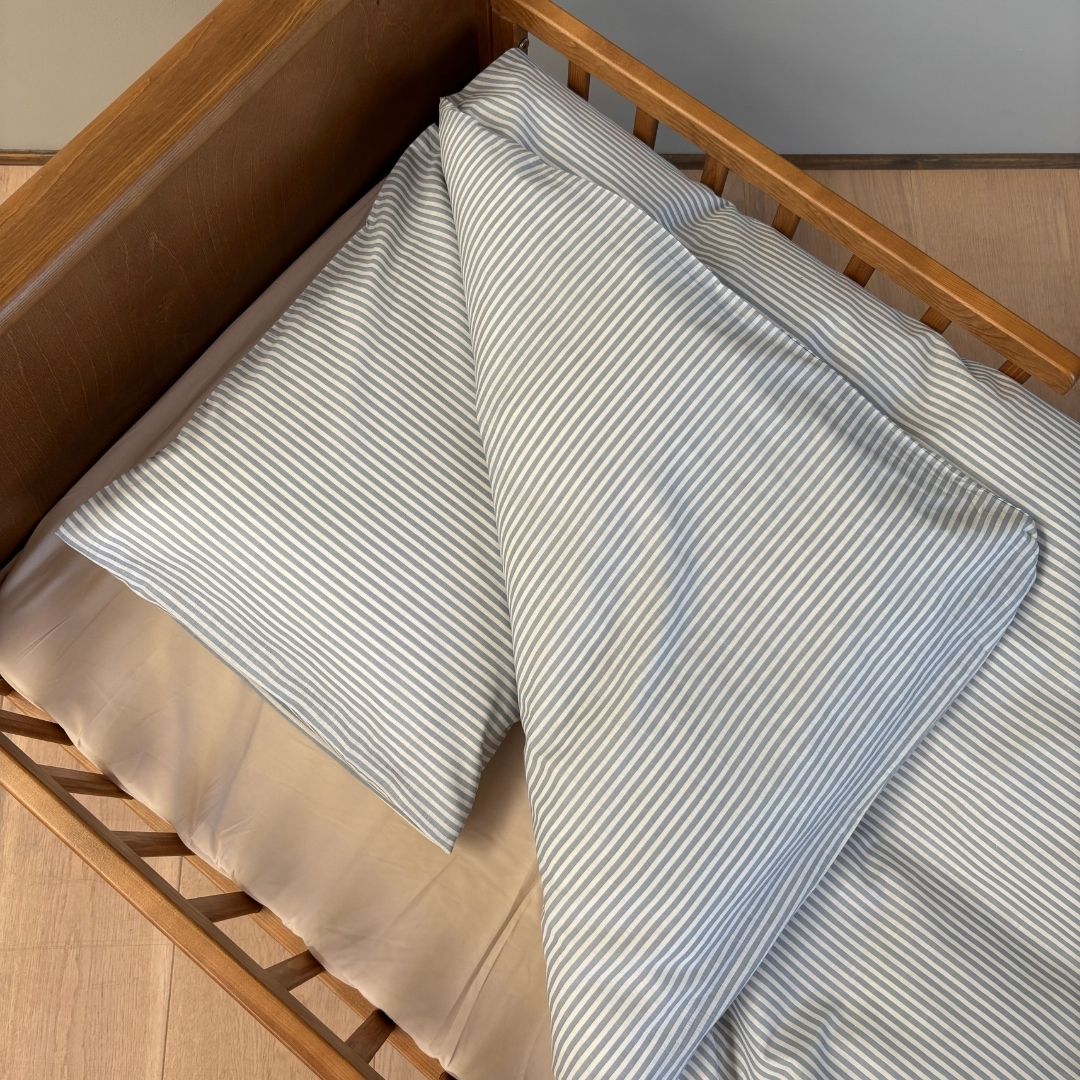 Junior sengesæt - 100x140, 40x45 cm - Blue Pin Stripe
