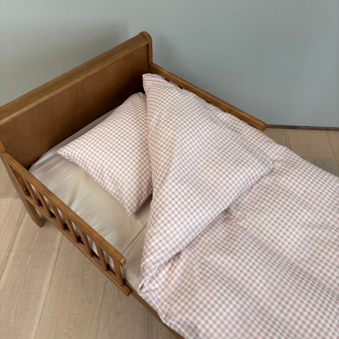 Baby sengesæt - 70x100, 40x45 cm - Blush Check