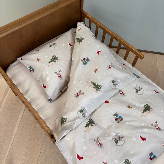 Junior sengesæt - 100x140, 40x45 cm - Cozy Christmas