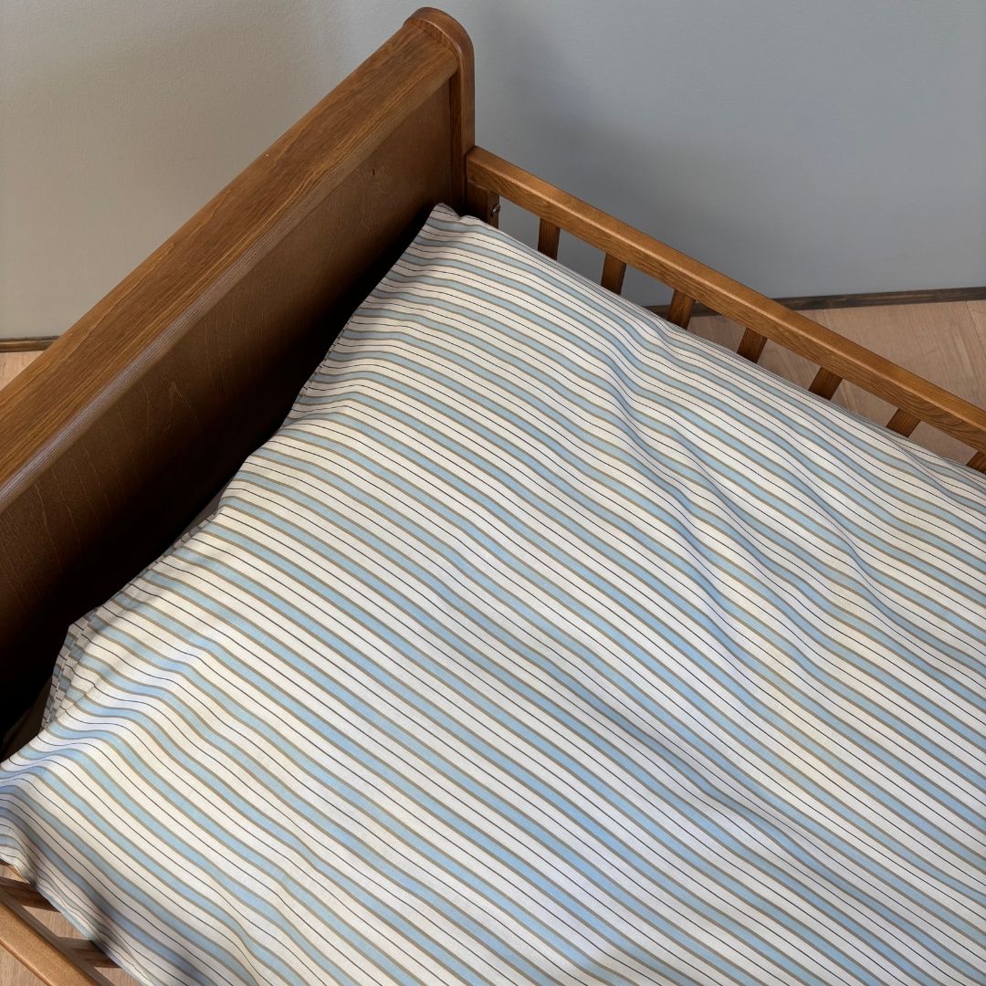 Junior sengesæt - 100x140, 40x45 cm - Sky Blue Stripe
