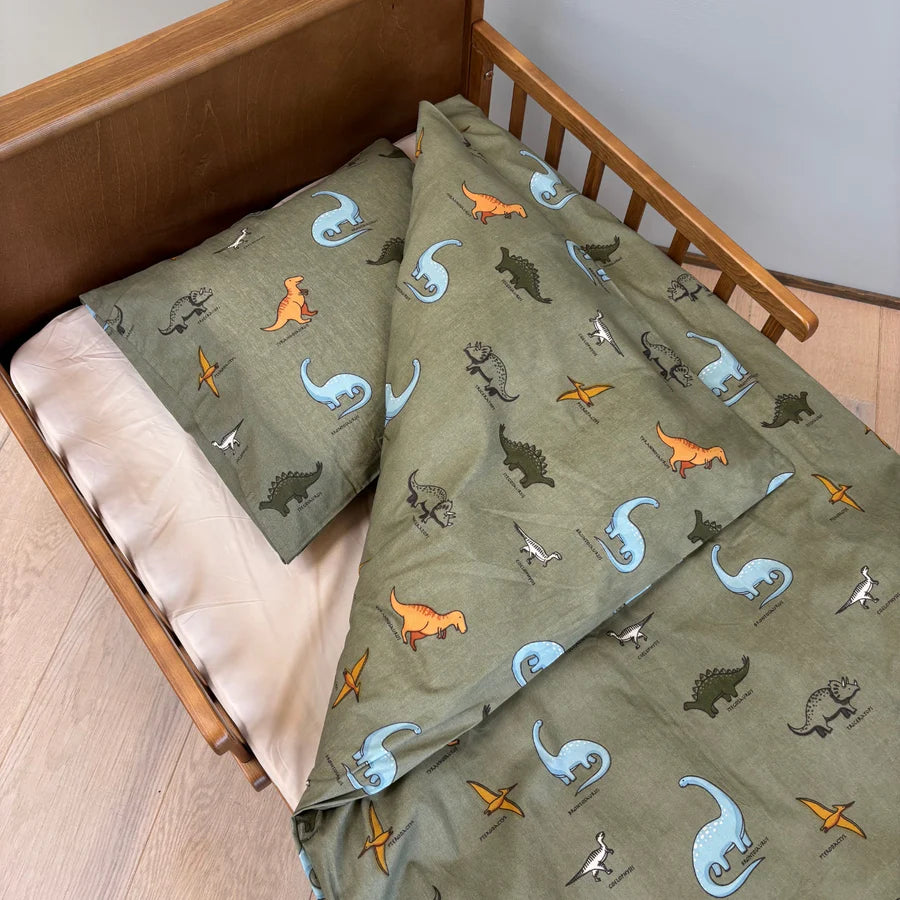 Baby sengesæt - 70x100, 40x45 cm - Dino Names