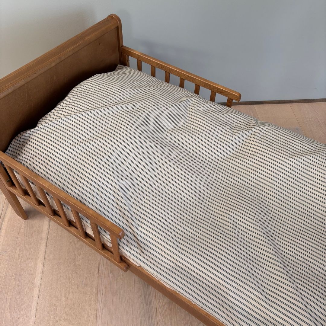 Junior sengesæt - 100x140, 40x45 cm - Green Double Stripe