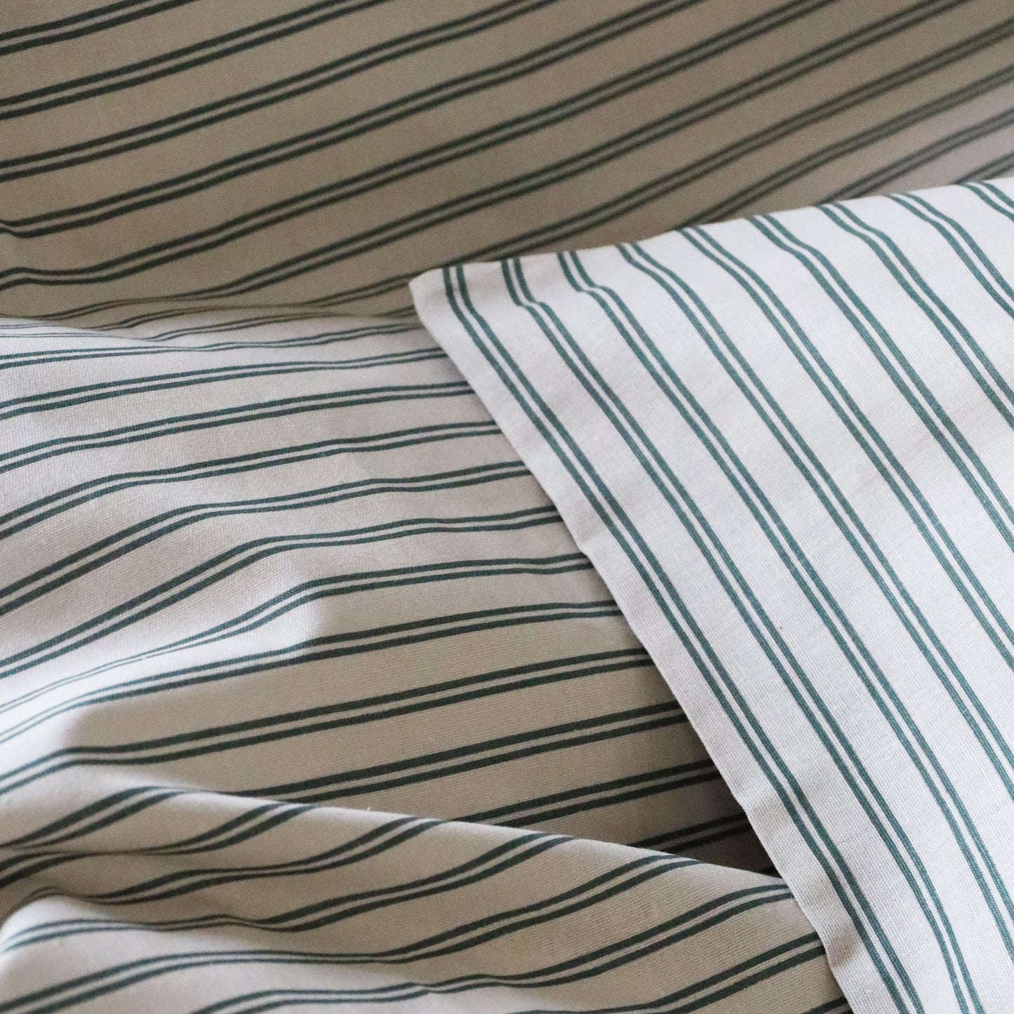 Baby sengesæt - 70x100, 40x45 cm - Green Double Stripe