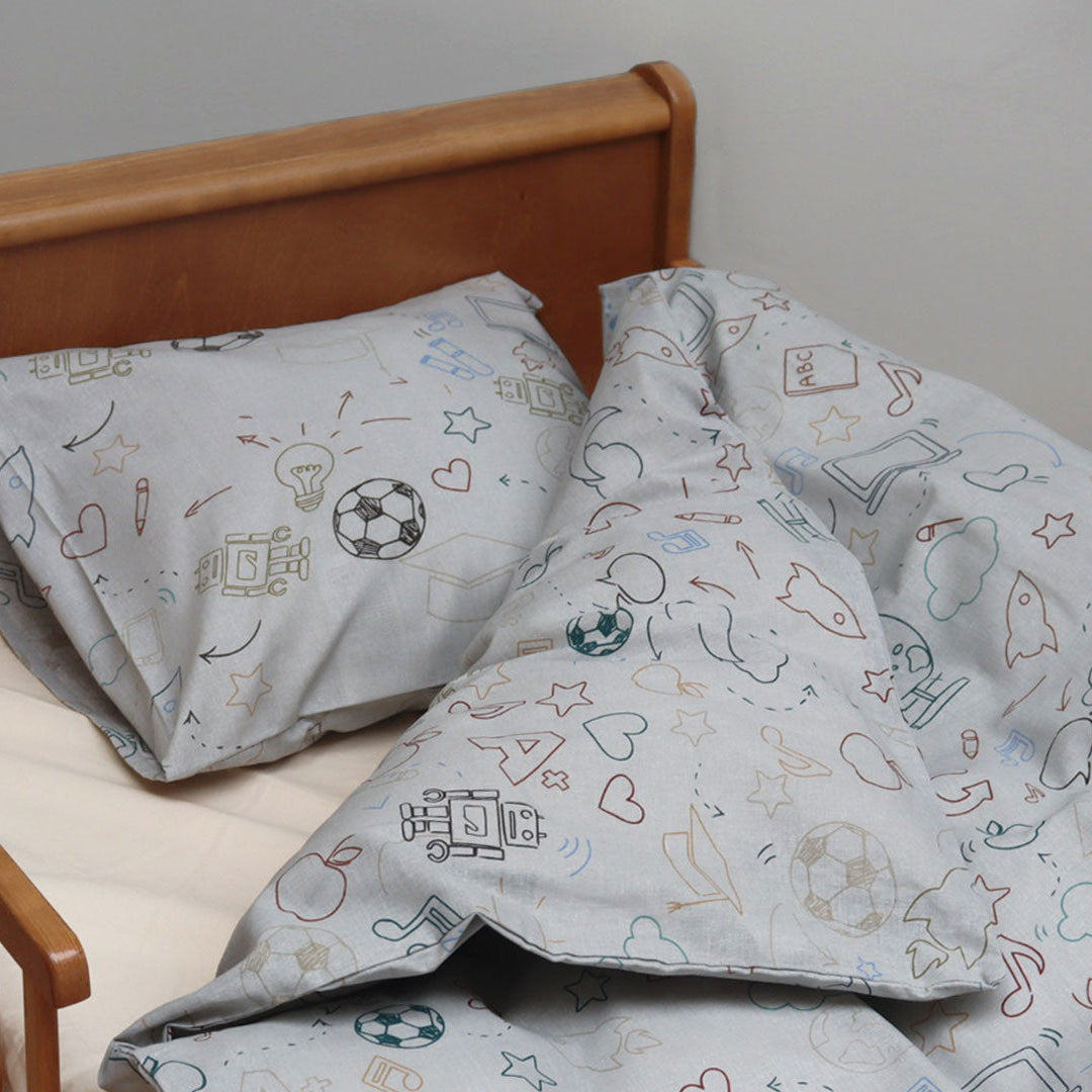 Baby sengesæt - 70x100, 40x45 cm - Grey School
