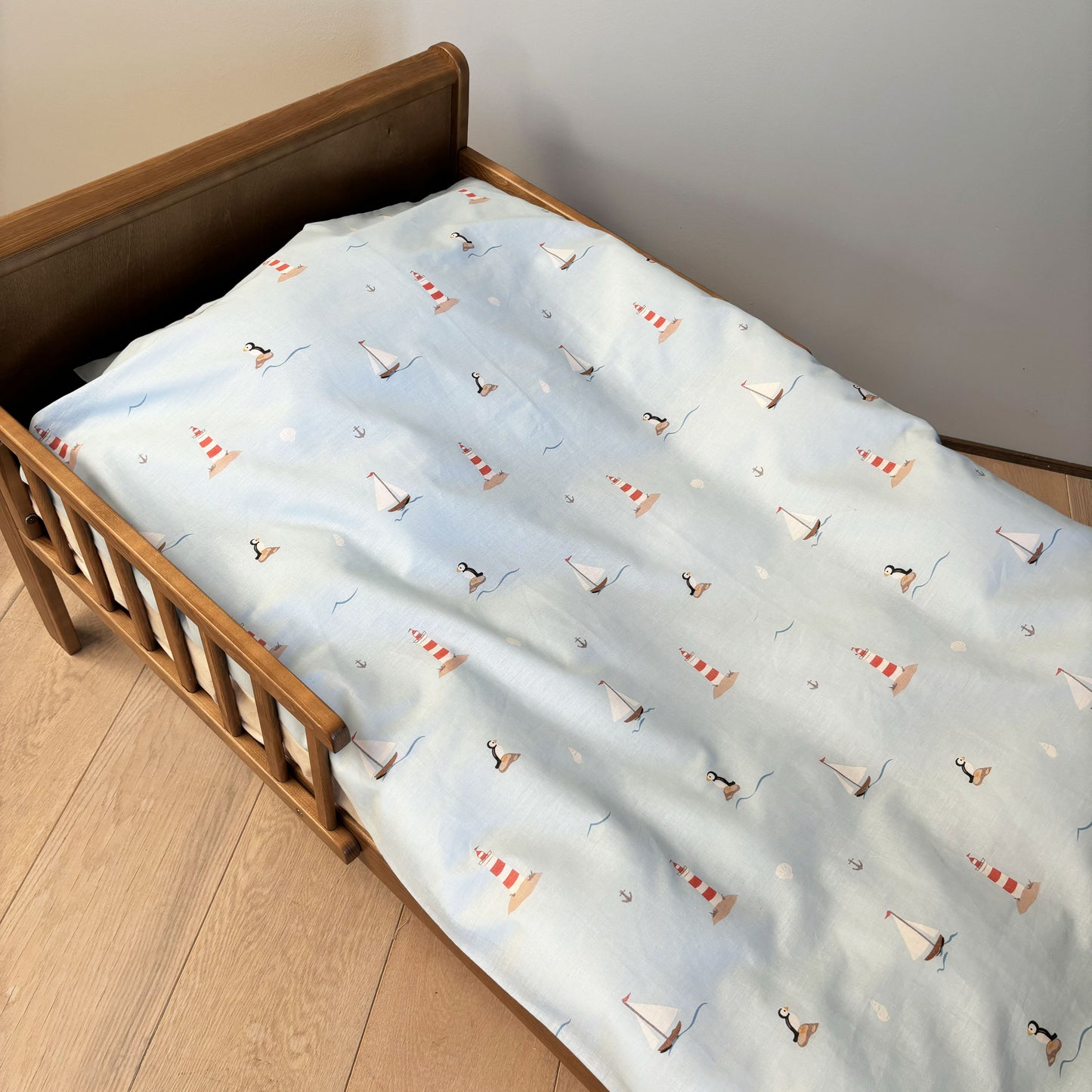 Baby sengesæt - 70x100, 40x45 cm - Sailor Puffin