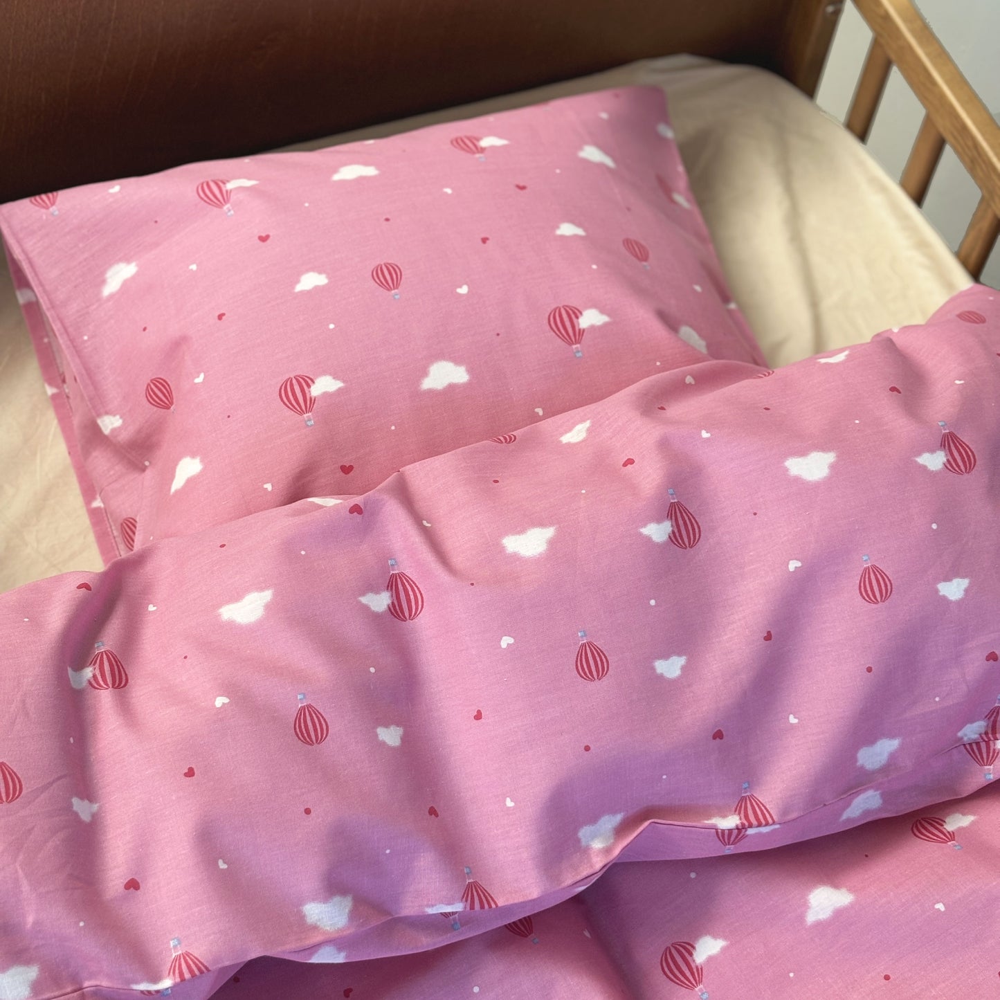 Baby sengesæt - 70x100, 40x45 cm - Air Balloon