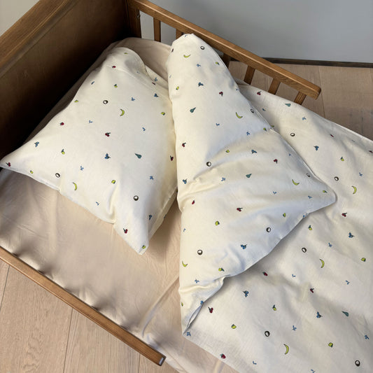 Baby sengesæt - 70x100, 40x45 cm - Fruits