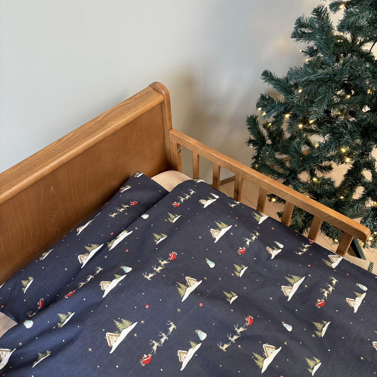 Baby sengesæt - 70x100, 40x45 cm - Santa is coming