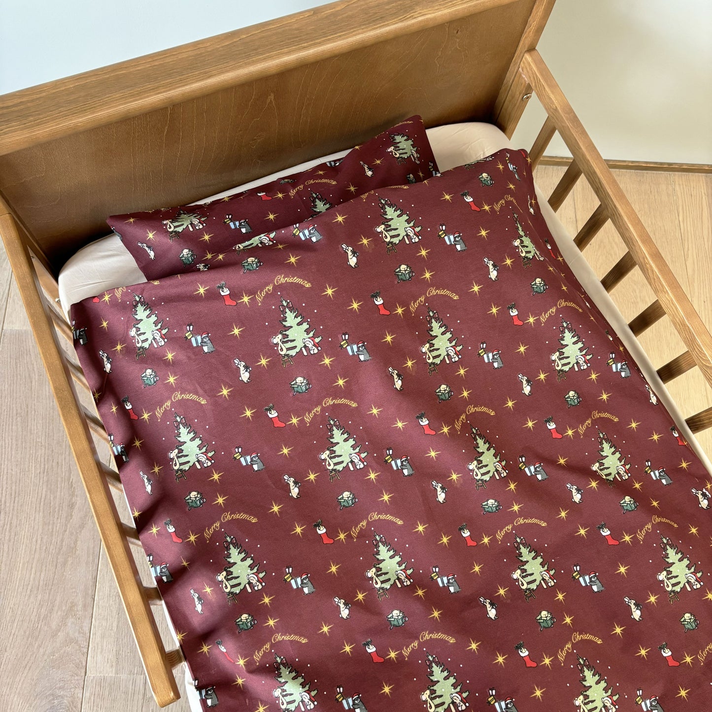 Baby sengesæt - 70x100, 40x45 cm - Christmas Eve
