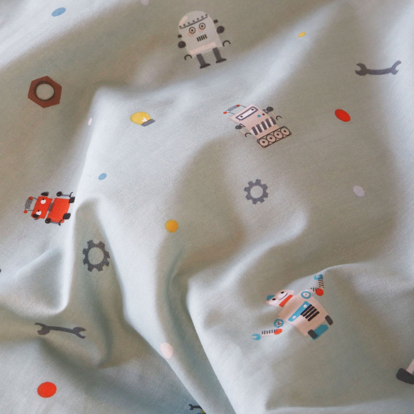 Baby sengesæt - 70x100, 40x45 cm - Robots