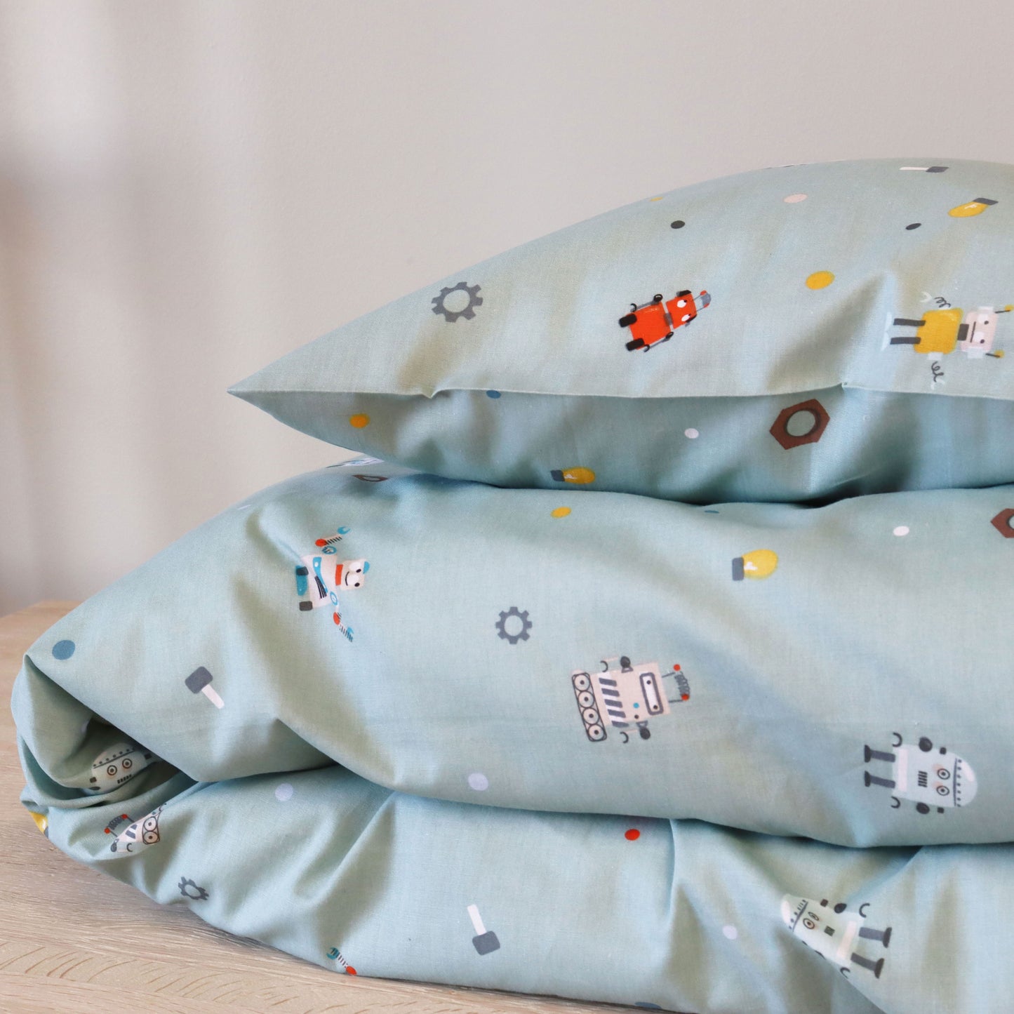 Junior sengesæt - 100x140, 40x45 cm - Robot