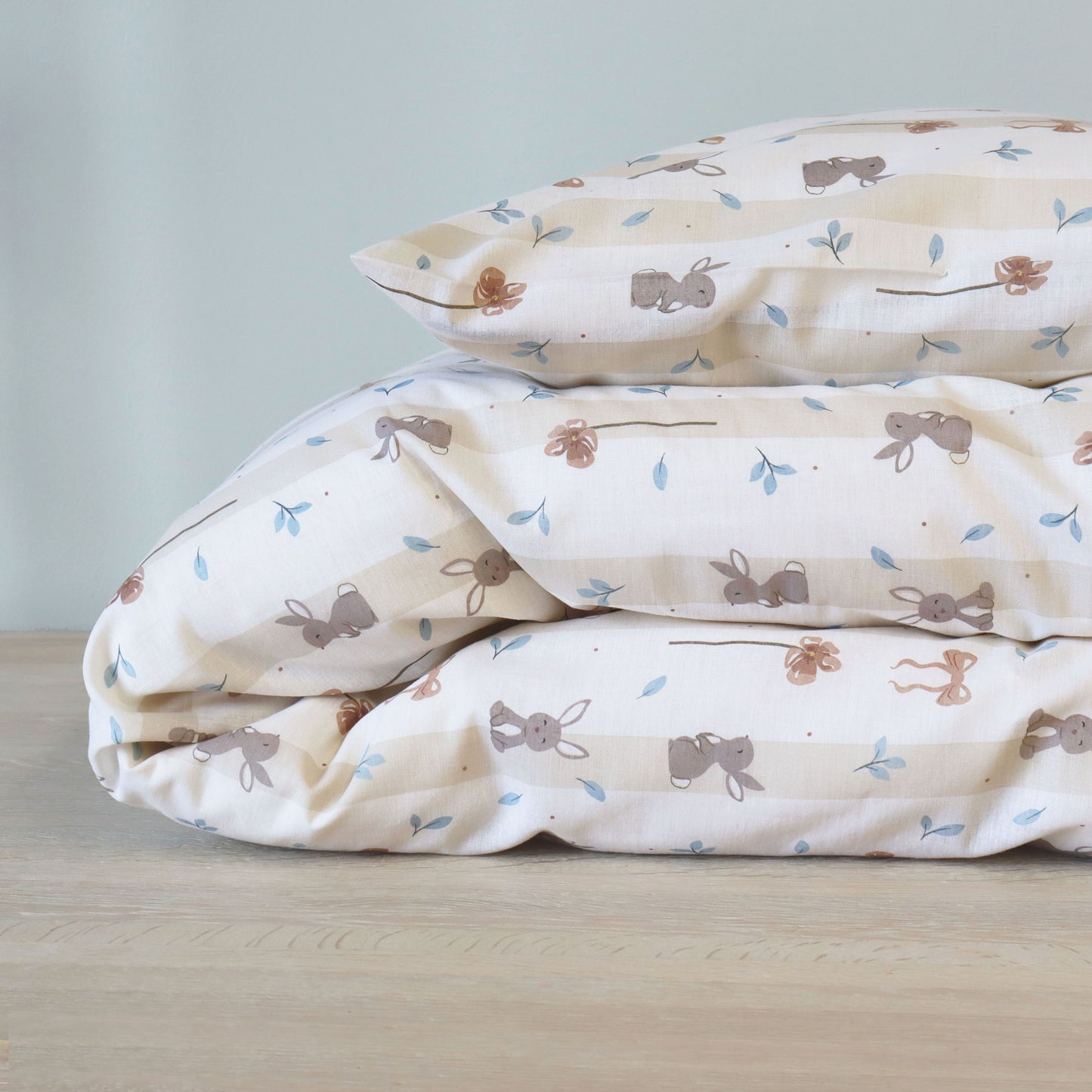 Baby sengesæt - 70x100, 40x45 cm - Flower Bunny