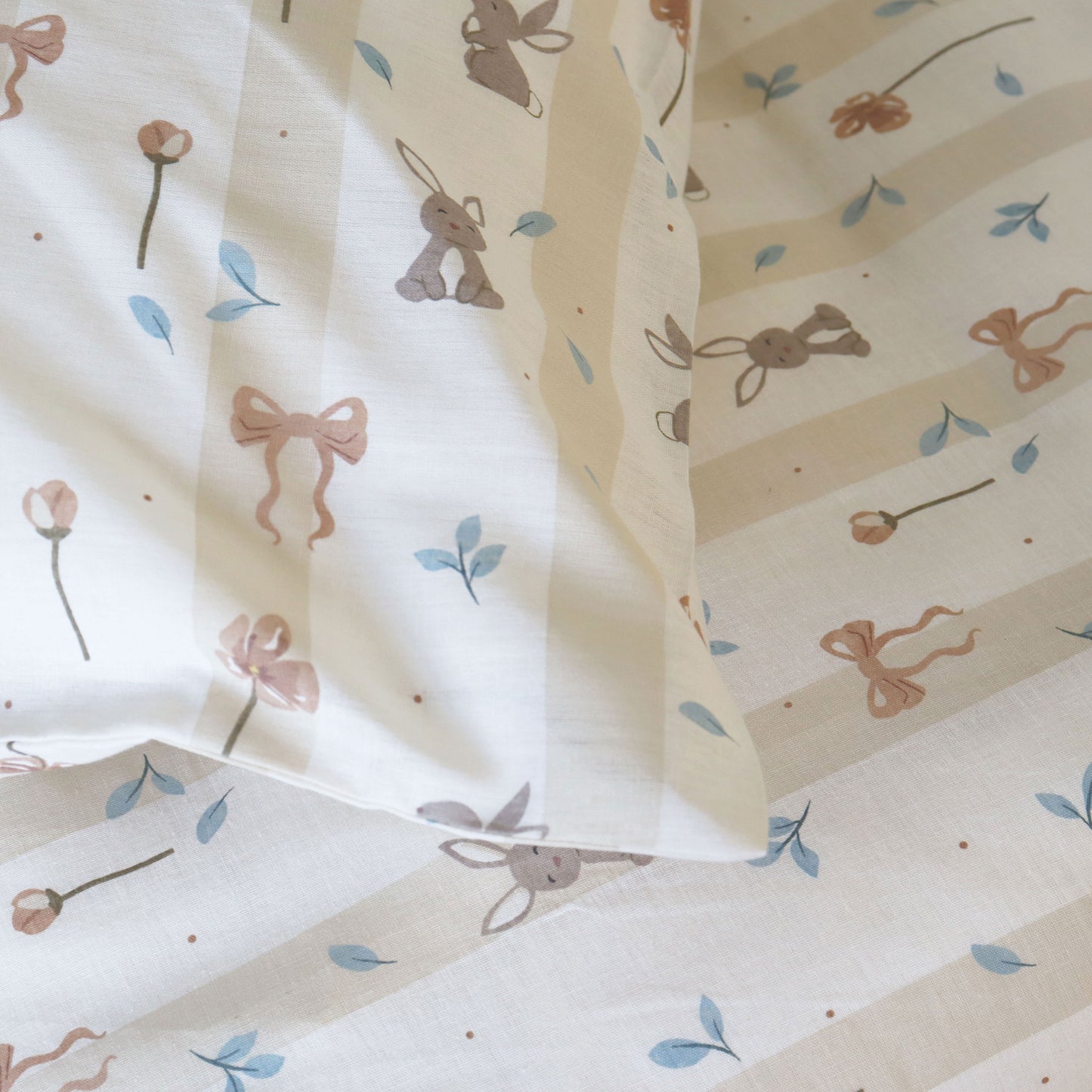 Baby sengesæt - 70x100, 40x45 cm - Flower Bunny