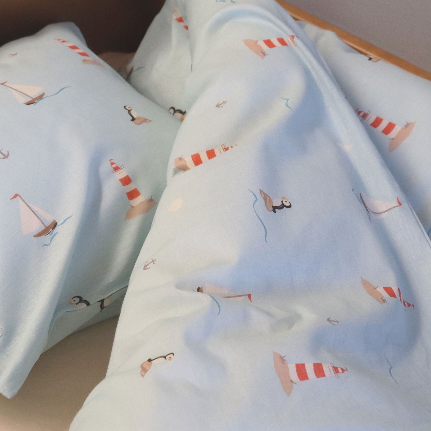 Junior sengesæt - 100x140, 40x45 cm - Sailor Puffin