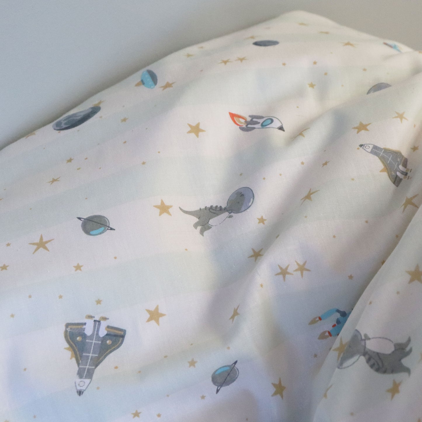 Baby sengesæt - 70x100, 40x45 cm - Space Dino