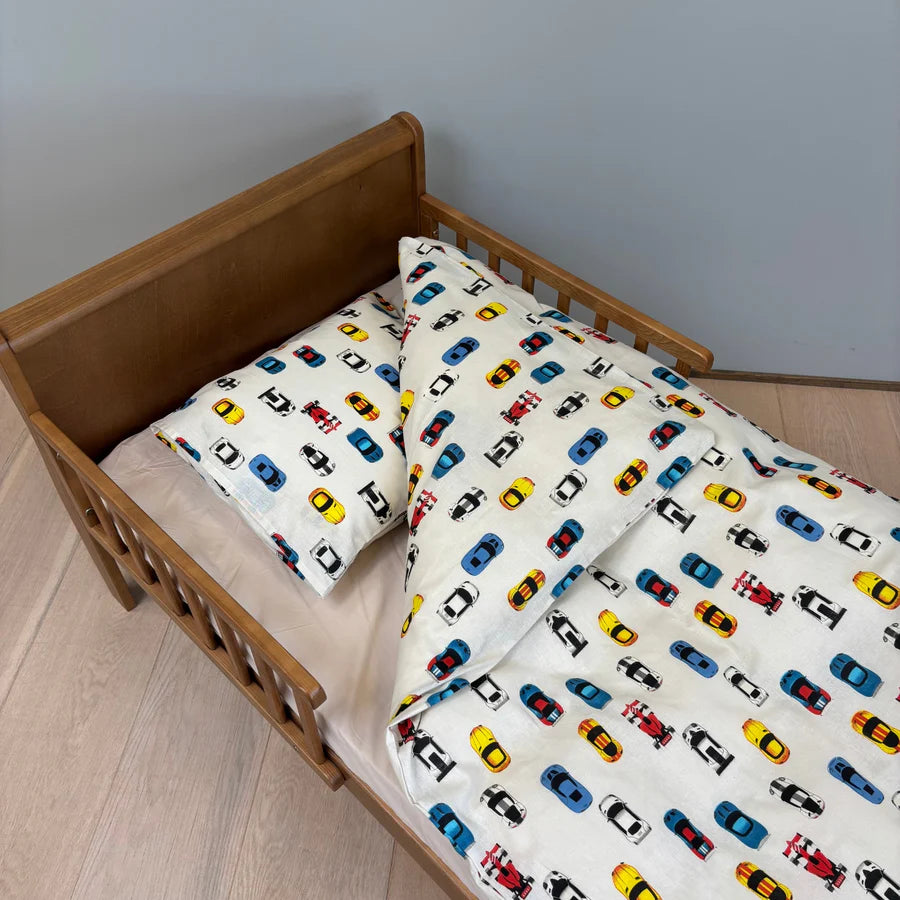 Junior sengesæt - 100x140, 40x45 cm - Racing Cars